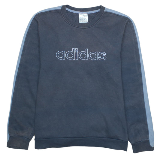 Mens UK Size L adidas Blue Pullover Sweatshirt