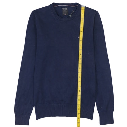 Tommy Hilfiger Men’s Blue L Pullover Cotton Jumper Crew Neck