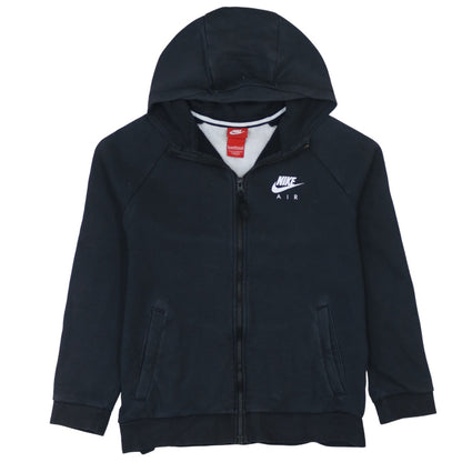 Nike Boys Black Full Zip Hoodie 12-13Y Fleece Lined Sportswear