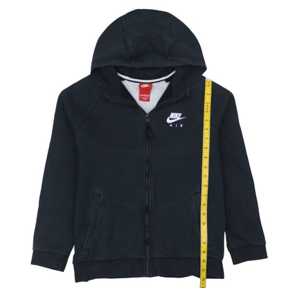 Nike Boys Black Full Zip Hoodie 12-13Y Fleece Lined Sportswear