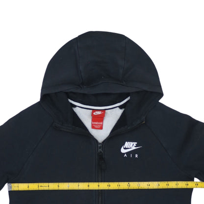Nike Boys Black Full Zip Hoodie 12-13Y Fleece Lined Sportswear