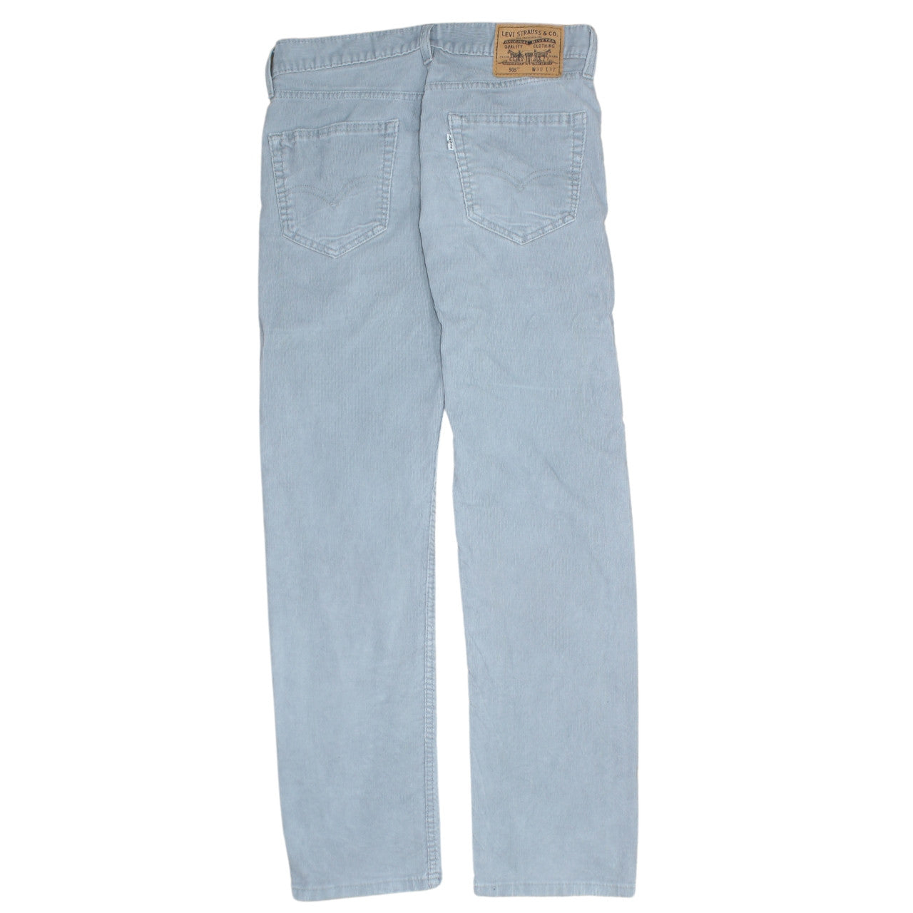 Levi's 505 Men's Blue Straight Leg Cotton Trousers W30 L32