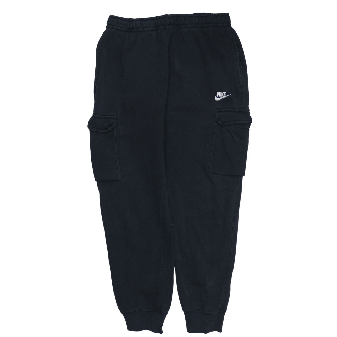 Nike Men's Black Cargo Jogger Trousers M Cotton Blend