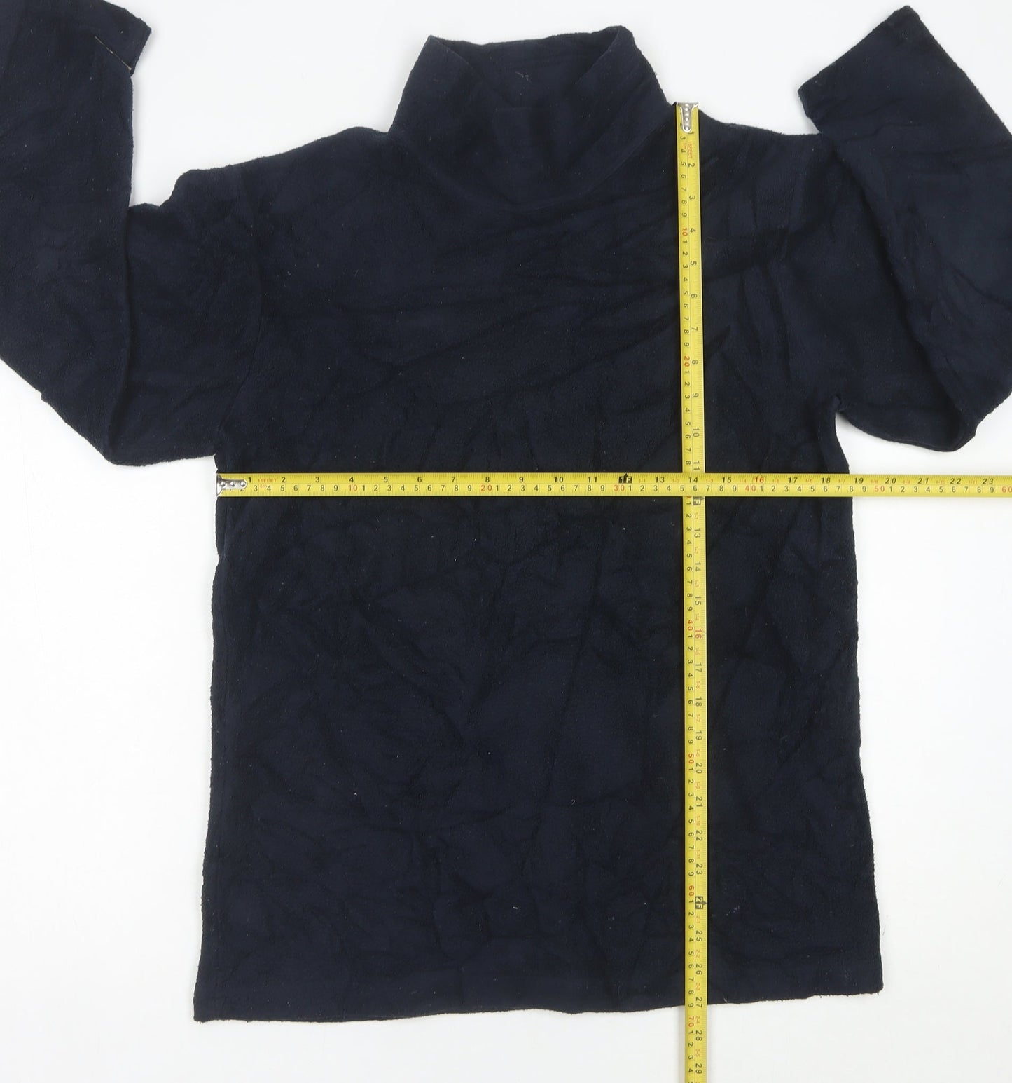 GAP Women’s Navy Fleece Sweatshirt Size 16 Roll Neck Long Sleeve