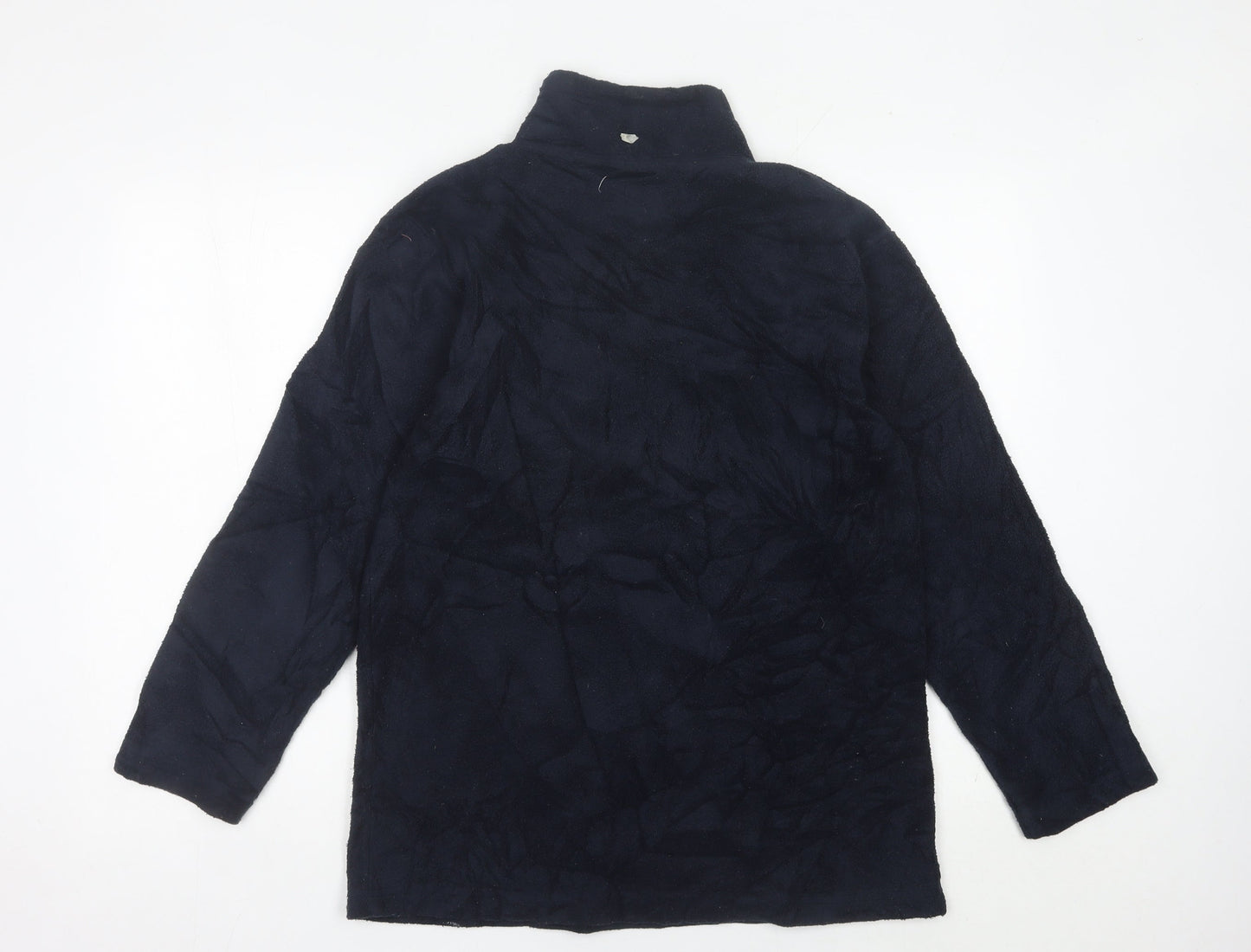 GAP Women’s Navy Fleece Sweatshirt Size 16 Roll Neck Long Sleeve