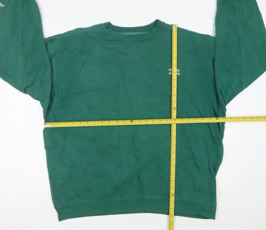 Umbro Mens Green XL Pullover Sweatshirt Crew Neck Sportswear