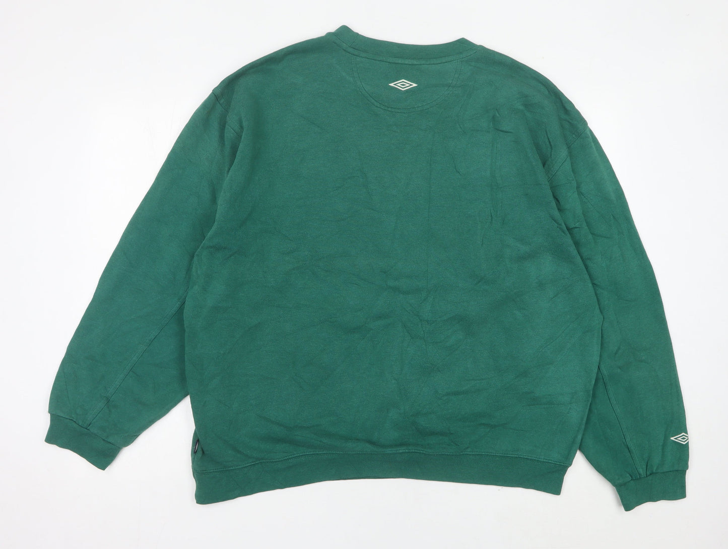 Umbro Mens Green XL Pullover Sweatshirt Crew Neck Sportswear