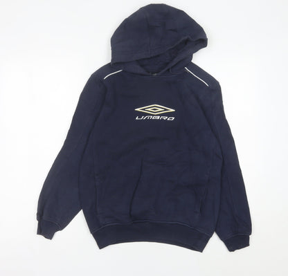 Umbro Boys Blue Pullover Hoodie 12-13 Years Logo Sportswear