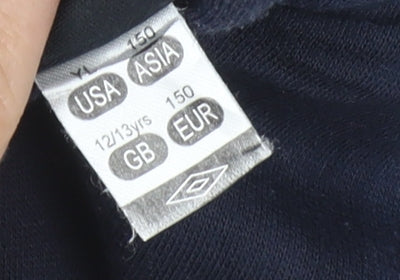 Umbro Boys Blue Pullover Hoodie 12-13 Years Logo Sportswear