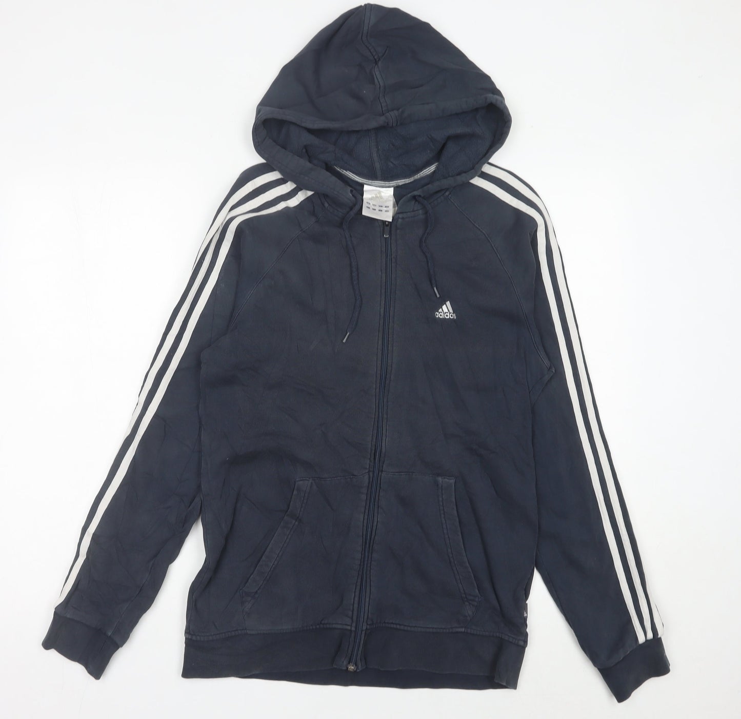 Mens UK Size S adidas Blue Full Zip Hoodie