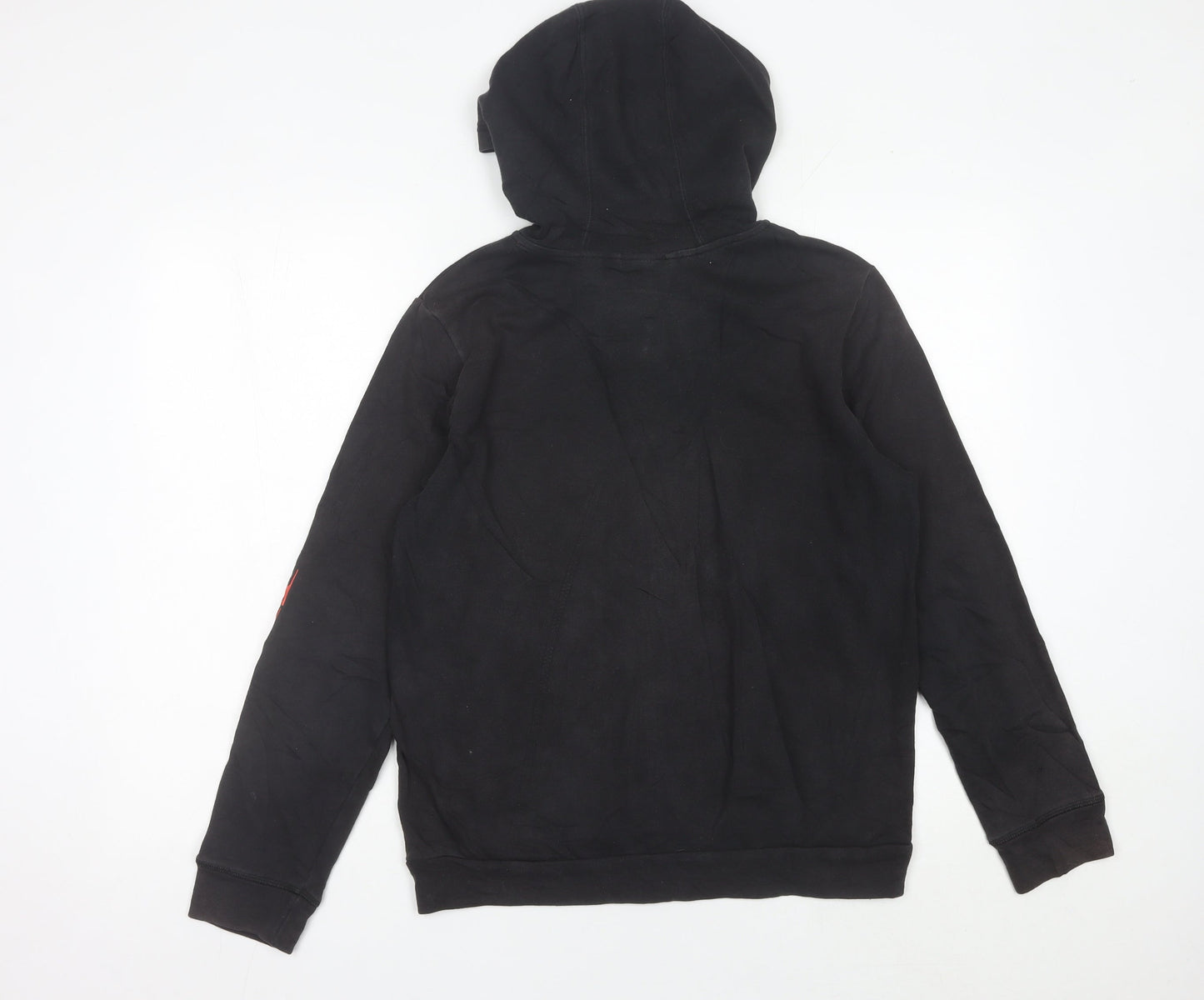 Adidas Boys Black Full Zip Hoodie 13-14 Years Sports Logo Hoodie