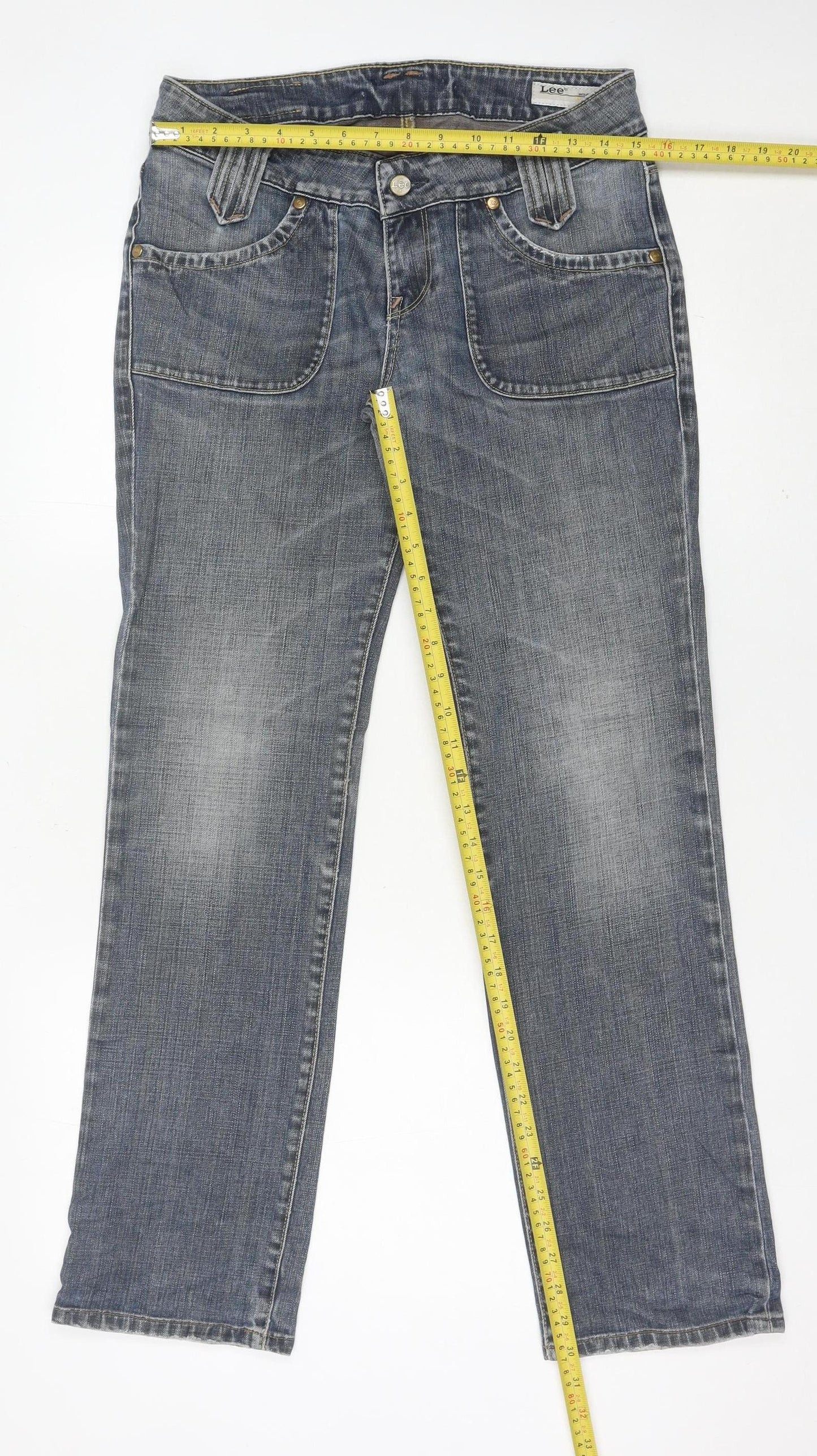 Lee Women Blue Straight Fit Jeans W31 L31 Denim Classic