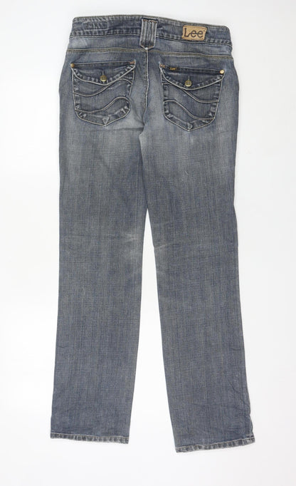 Lee Women Blue Straight Fit Jeans W31 L31 Denim Classic