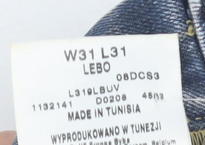 Lee Women Blue Straight Fit Jeans W31 L31 Denim Classic