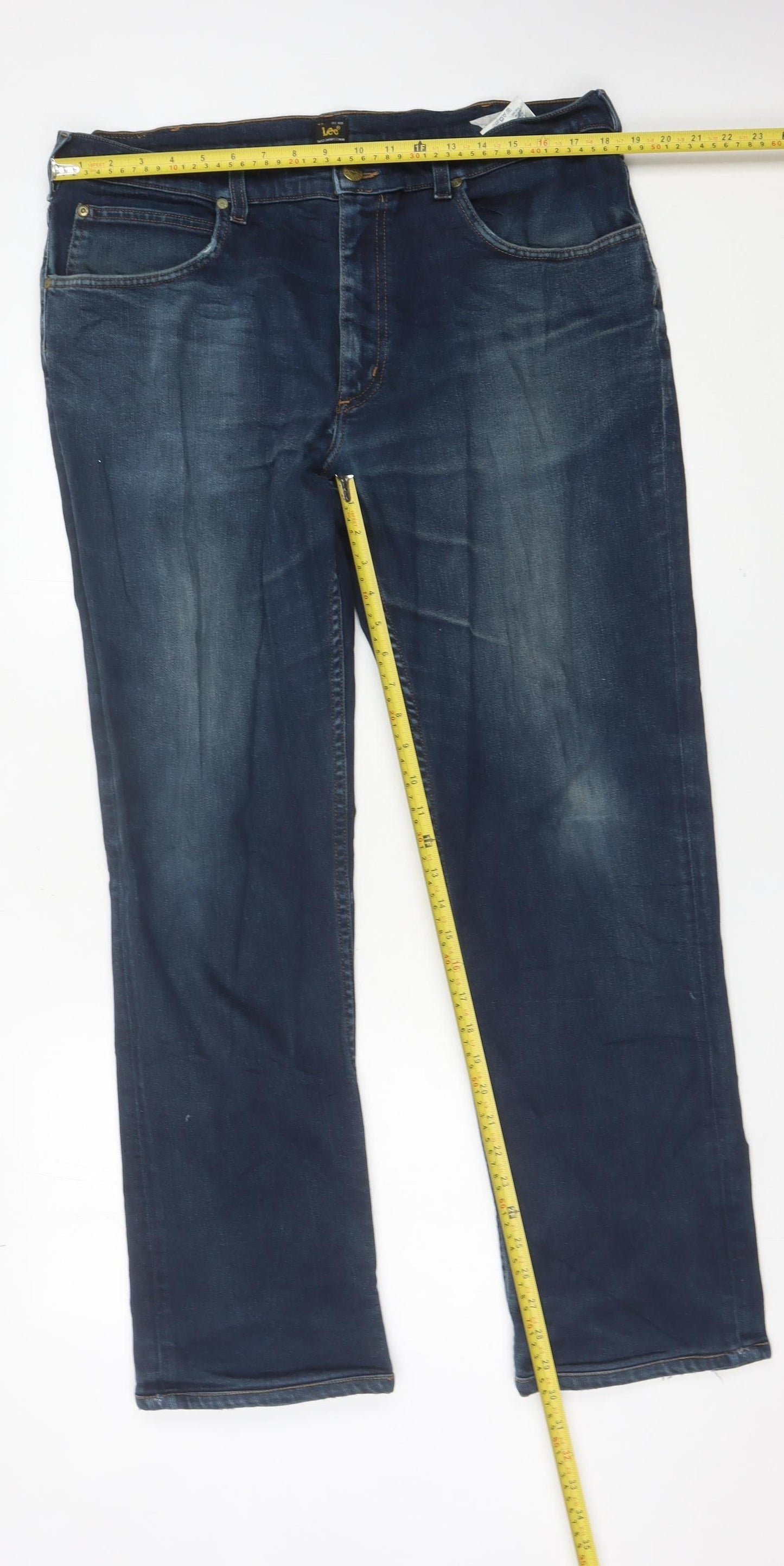 Lee Men’s Blue Brooklyn Straight Jeans W38 L32 Denim Regular Fit