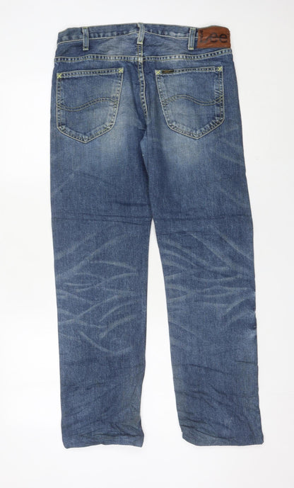 Lee Mens Blue Straight Leg Daren Jeans W30 L32 Regular Fit