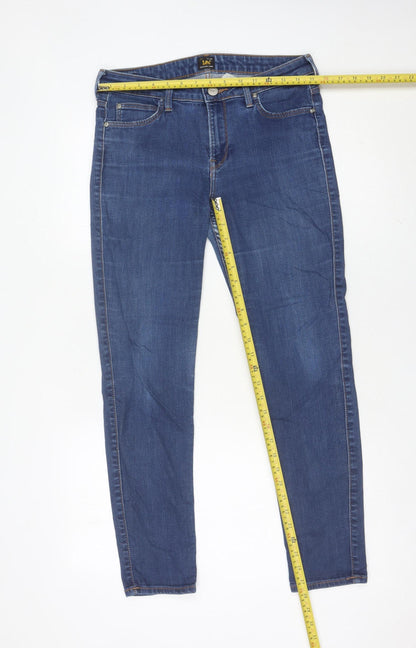 Lee Women Blue Skinny Slim Jeans Scarlett W31 L31 Size 14