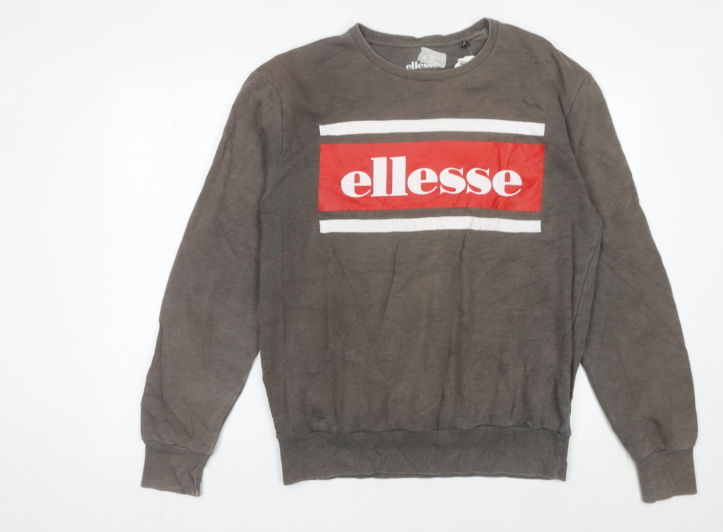Mens UK Size L ellesse Brown Pullover Sweatshirt