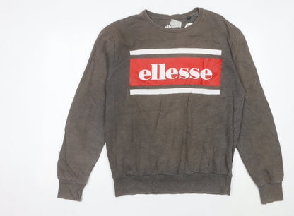Mens UK Size L ellesse Brown Pullover Sweatshirt