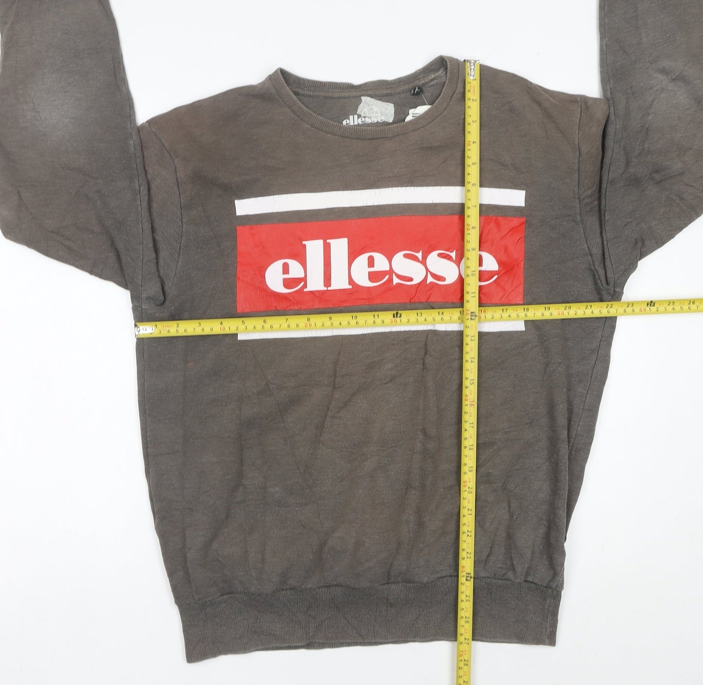 Mens UK Size L ellesse Brown Pullover Sweatshirt