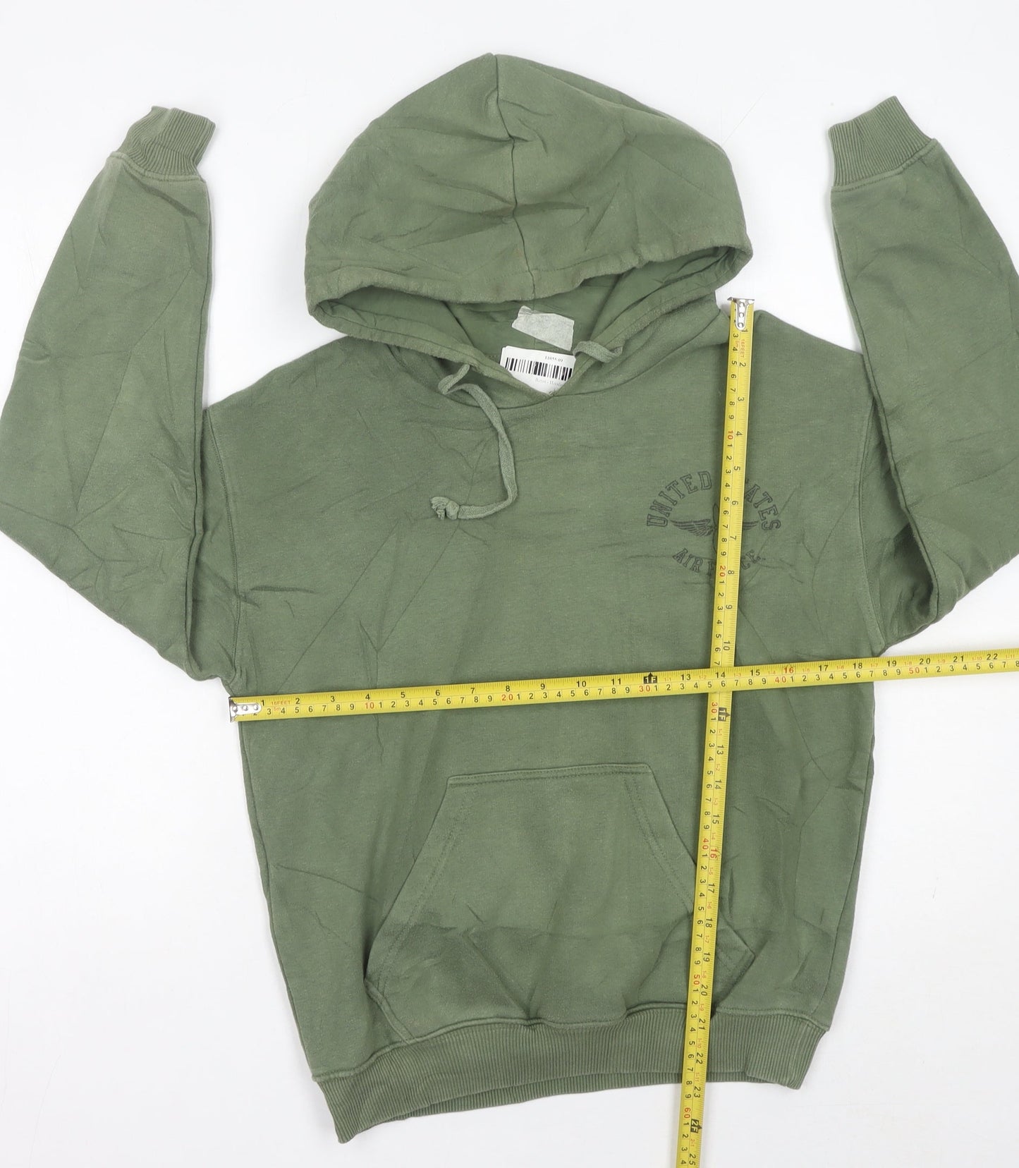 Topshop Women’s Green Hoodie Size 8 Pullover USAF Military Logo