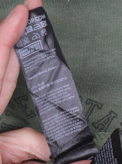 Topshop Women’s Green Hoodie Size 8 Pullover USAF Military Logo