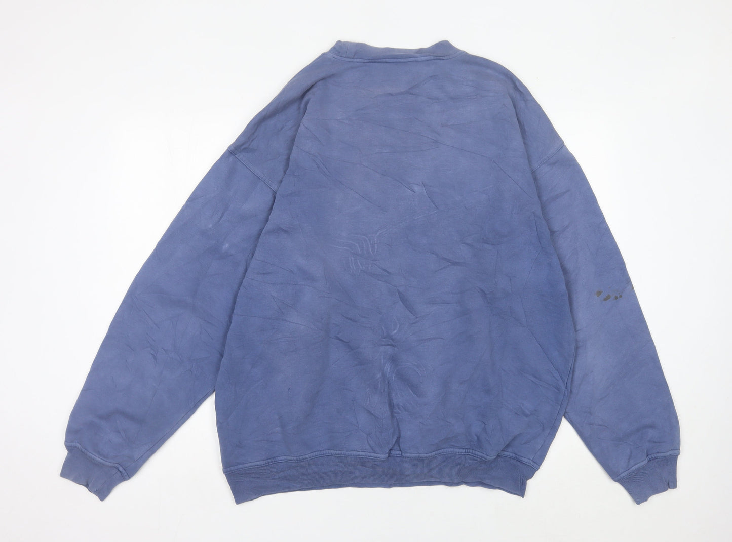 Mens UK Size L adidas Blue Pullover Sweatshirt