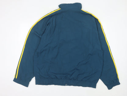 Adidas Men’s Blue L 44"-46" Retro 90s Full Zip Sports Jacket With Logo