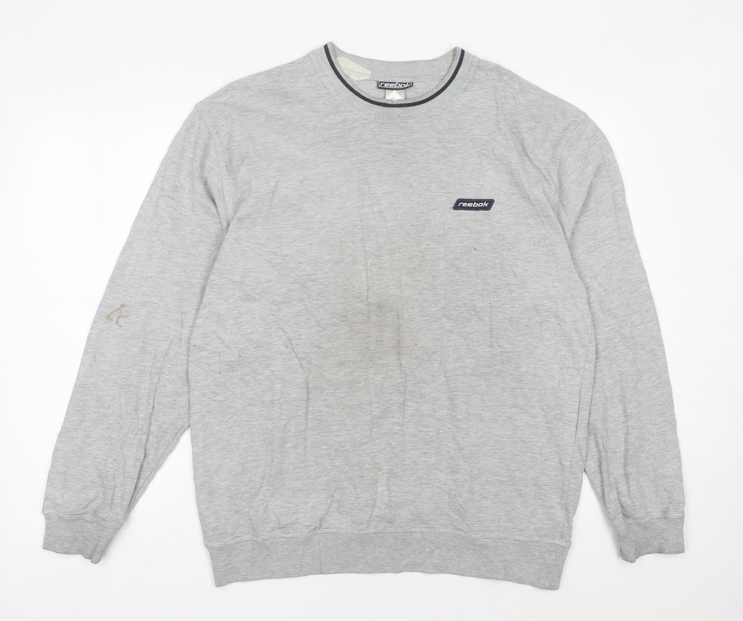 Mens UK Size L Reebok Grey Pullover Sweatshirt