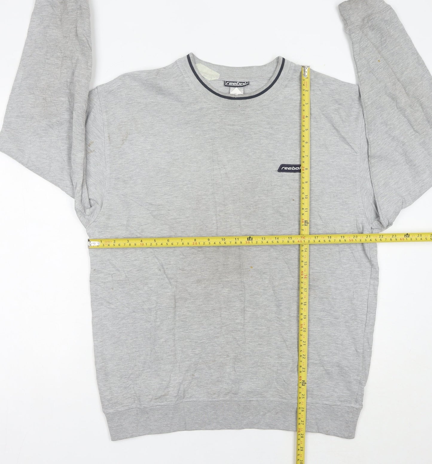 Mens UK Size L Reebok Grey Pullover Sweatshirt