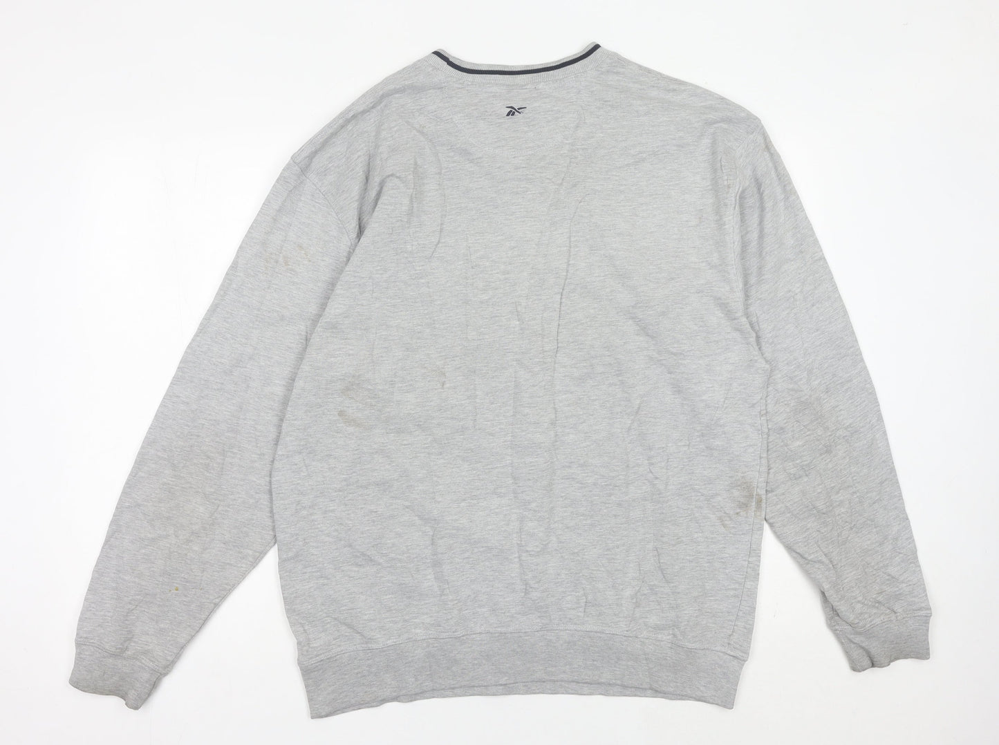 Mens UK Size L Reebok Grey Pullover Sweatshirt