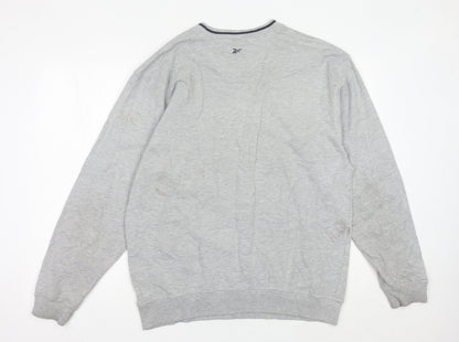 Mens UK Size L Reebok Grey Pullover Sweatshirt