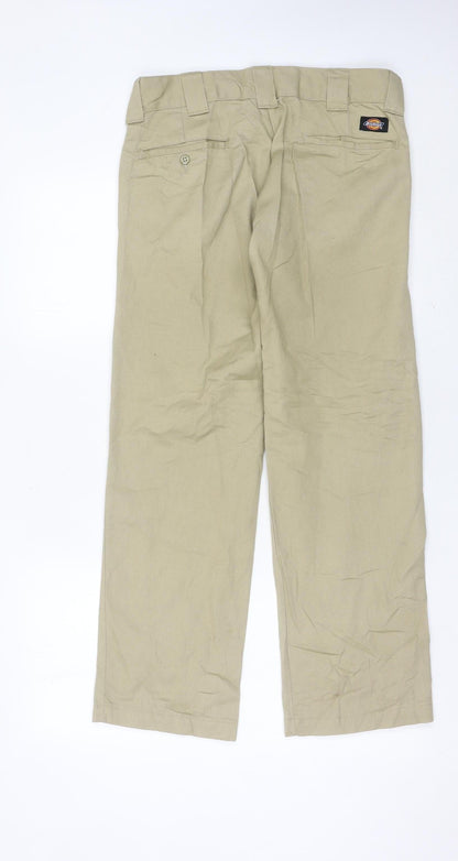 Dickies Mens Beige Slim Straight Chino Trousers 30W 30L Workwear