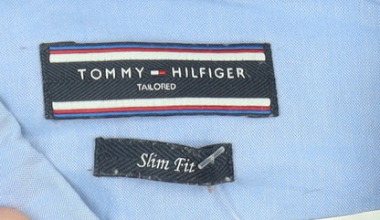 Tommy Hilfiger Men’s Blue Slim Fit Button-Down Shirt Size 16.5