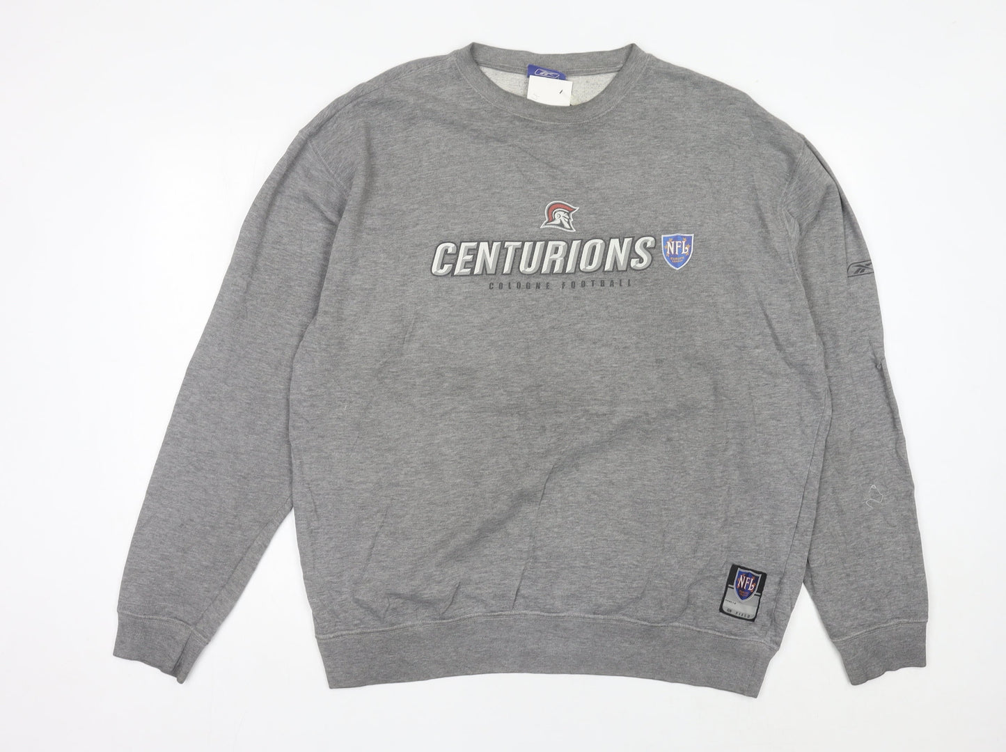 Mens UK Size L Reebok Grey Pullover Sweatshirt
