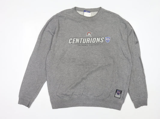 Mens UK Size L Reebok Grey Pullover Sweatshirt