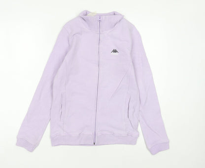 Kappa Womens Purple Full Zip Sweatshirt Medium Cotton Blend