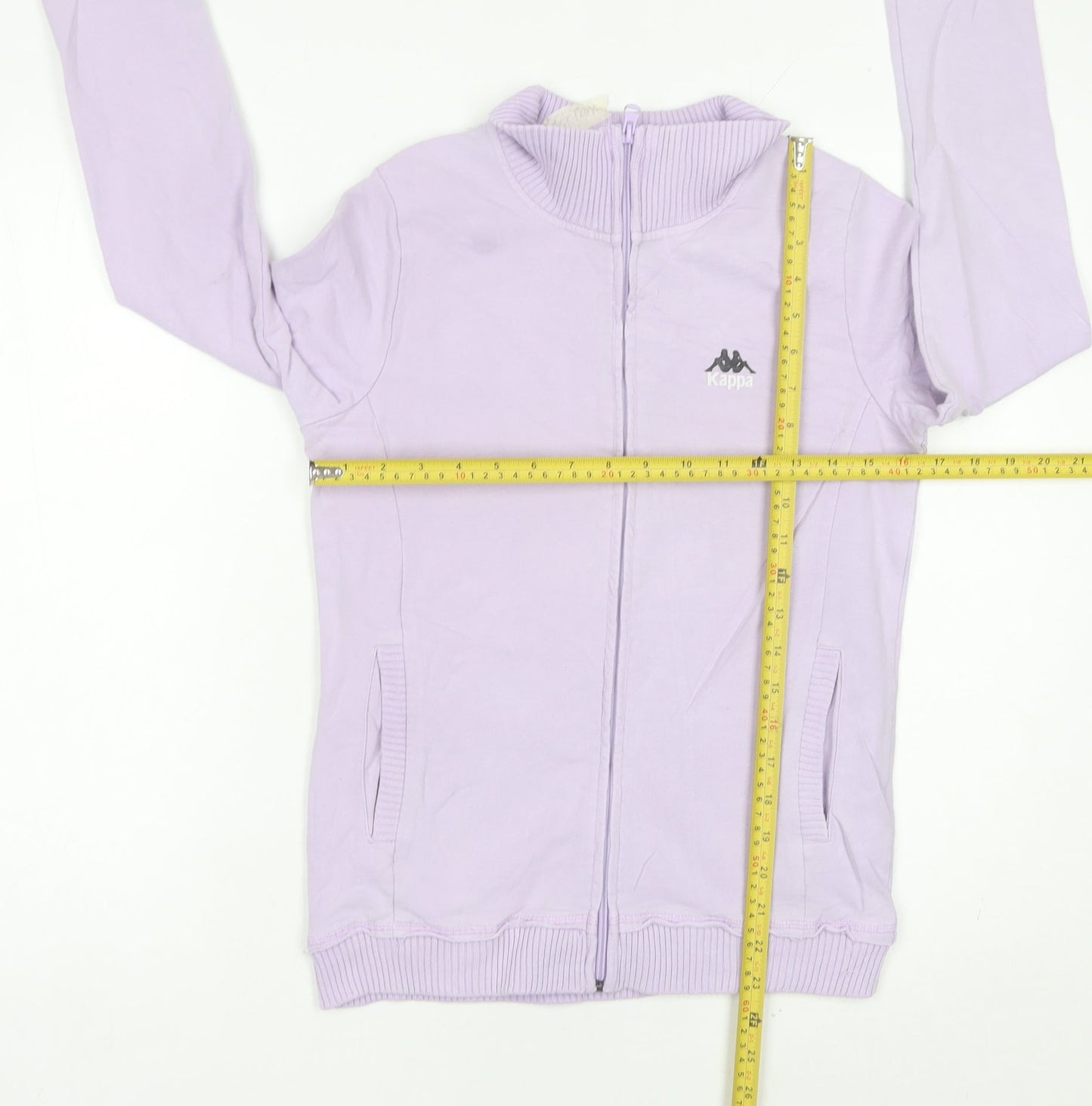 Kappa Womens Purple Full Zip Sweatshirt Medium Cotton Blend