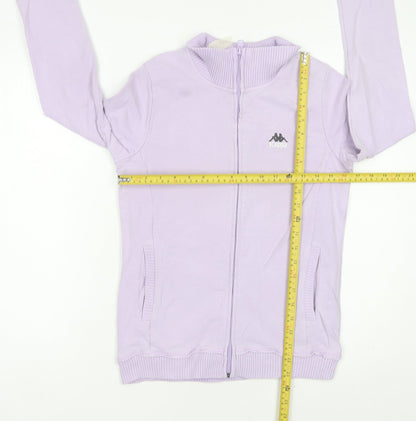 Kappa Womens Purple Full Zip Sweatshirt Medium Cotton Blend