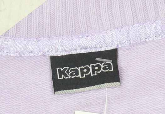 Kappa Womens Purple Full Zip Sweatshirt Medium Cotton Blend