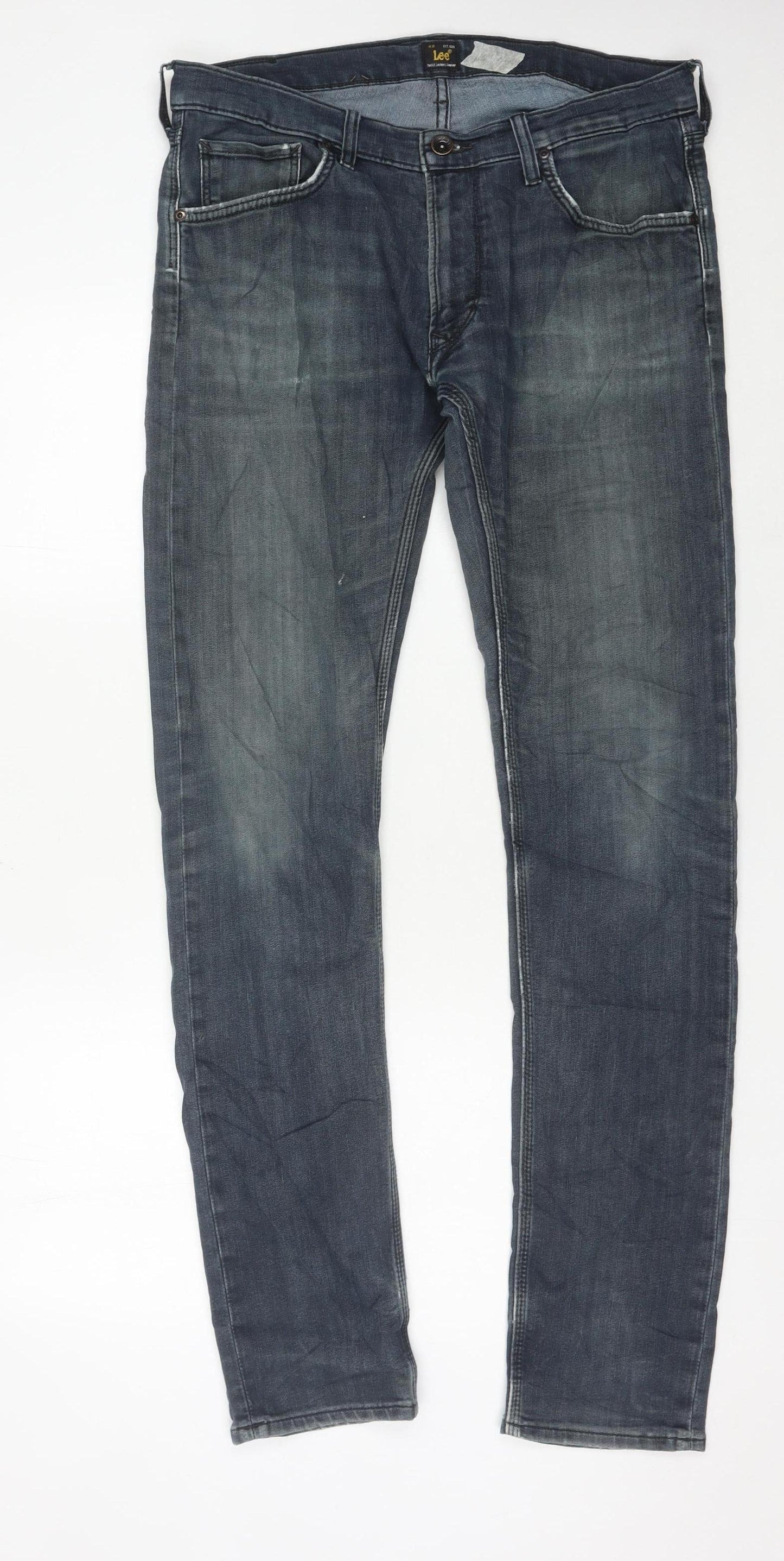 Lee Men’s Blue Skinny Slim Fit Luke Jeans W34 L34 Denim