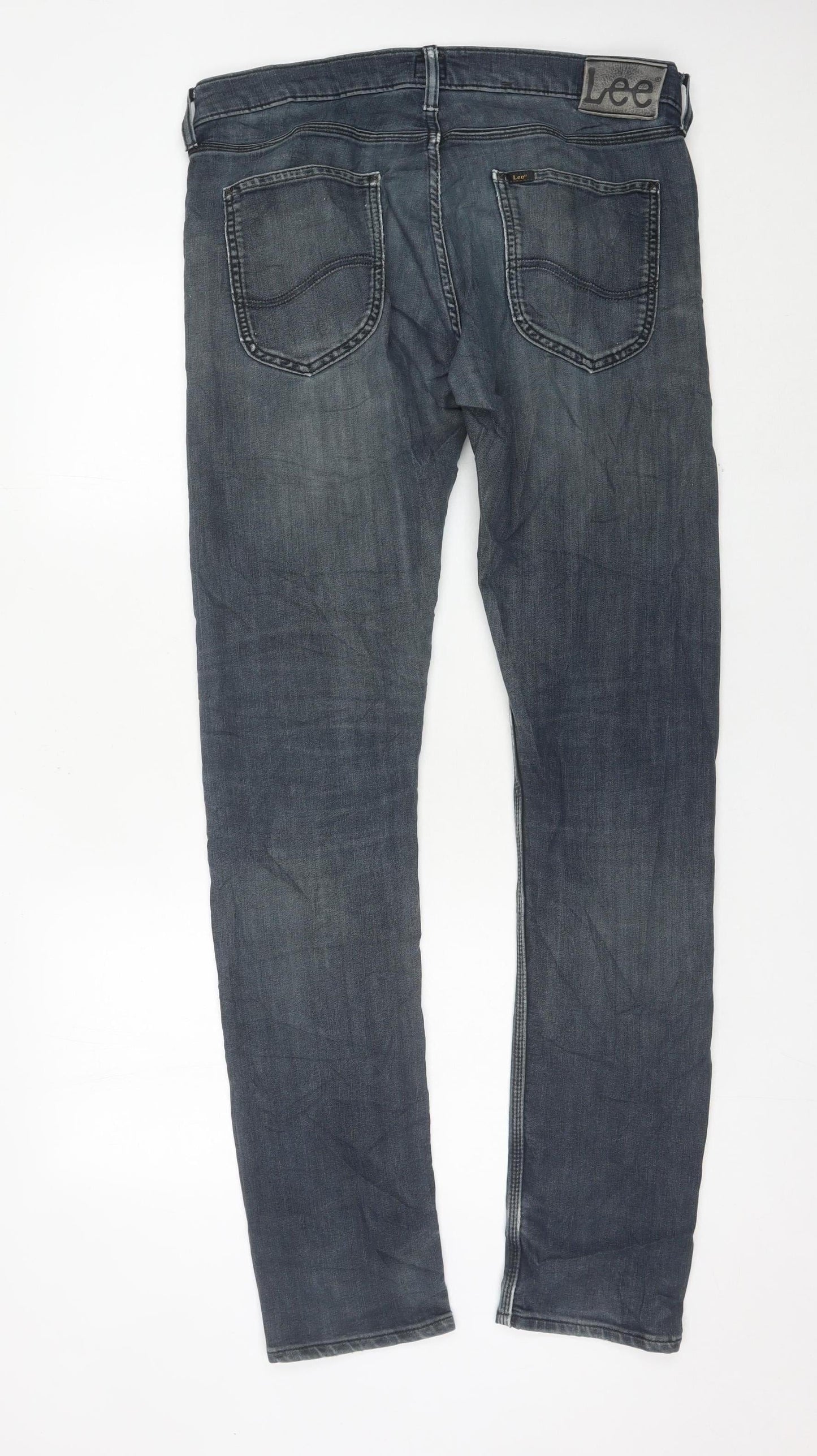 Lee Men’s Blue Skinny Slim Fit Luke Jeans W34 L34 Denim