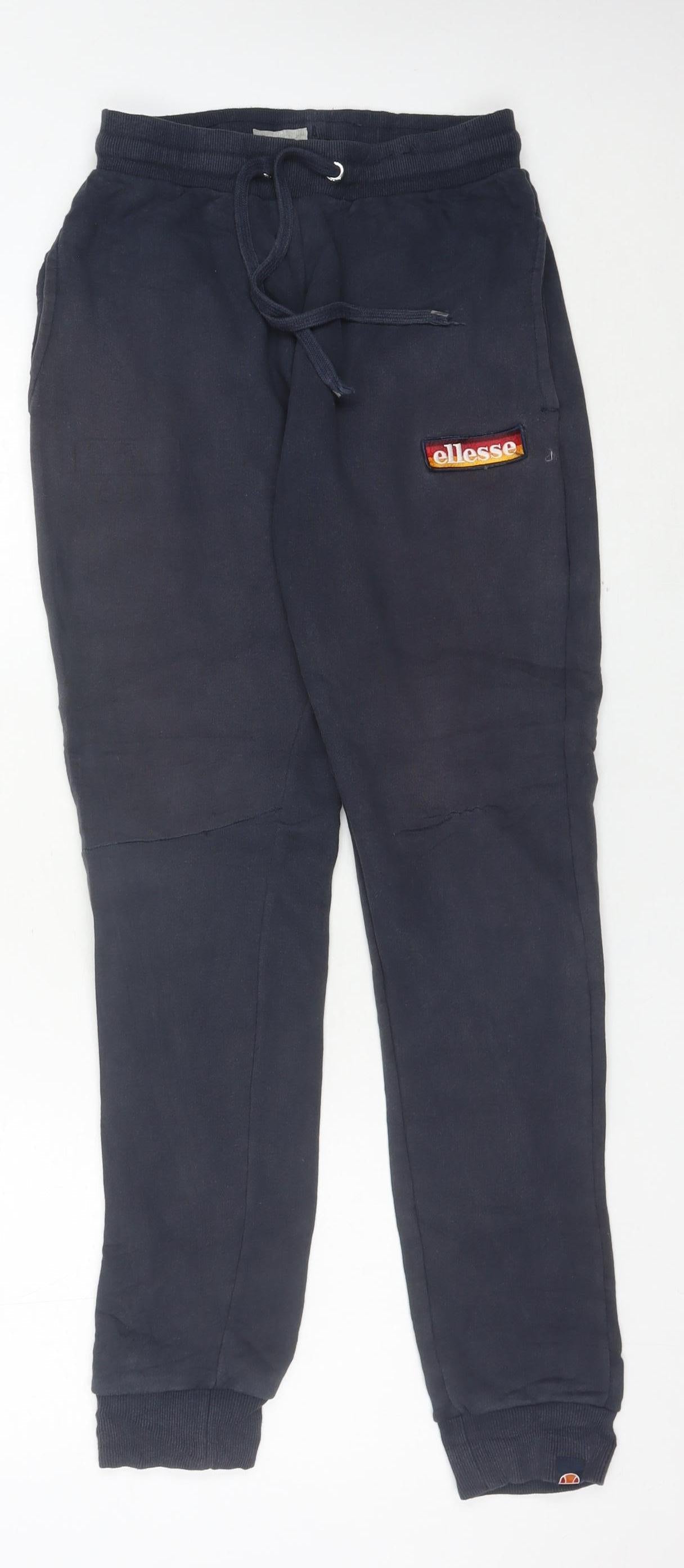 Ellesse Men’s Blue Jogger Sweatpants Size S Cotton Blend