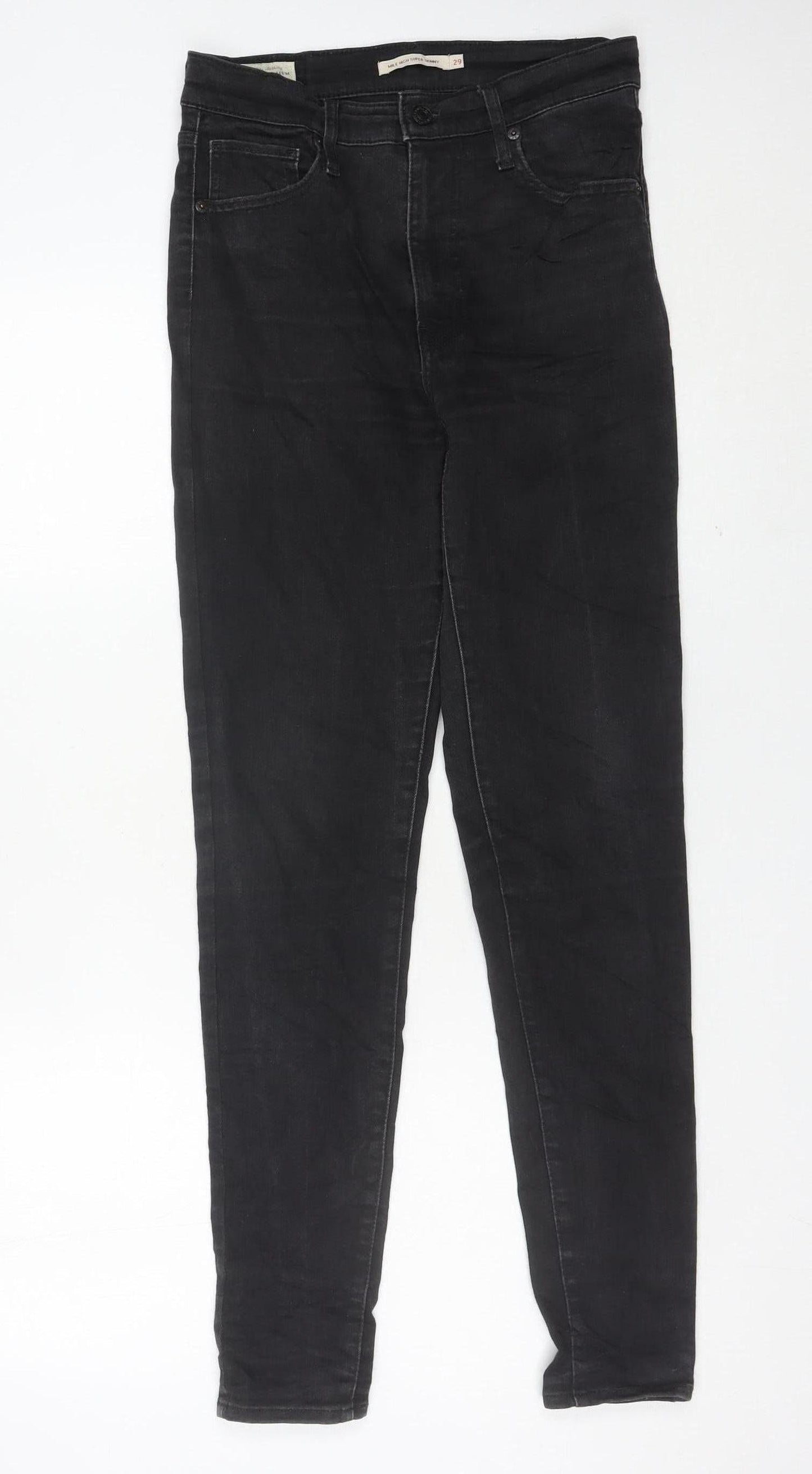 Levi's Women's Black Mile High Super Skinny Jeans Size 12 High Rise