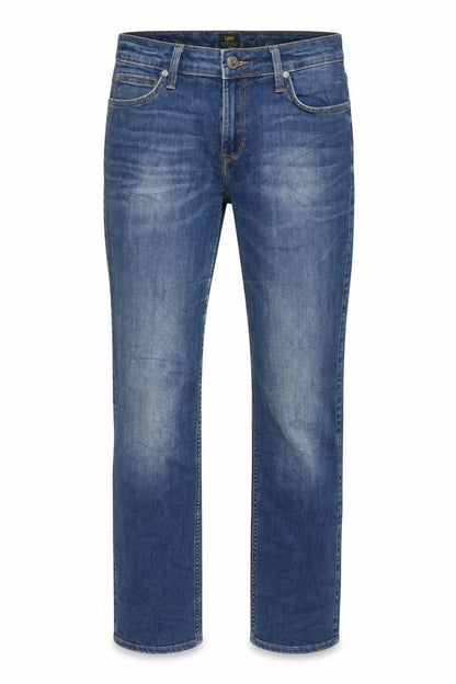 Mens UK Size M Lee Regular Fit Straight Blue Jeans