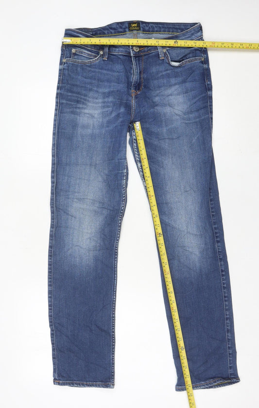 Lee Men’s Blue Straight Leg Jeans W31 L31 Regular Fit