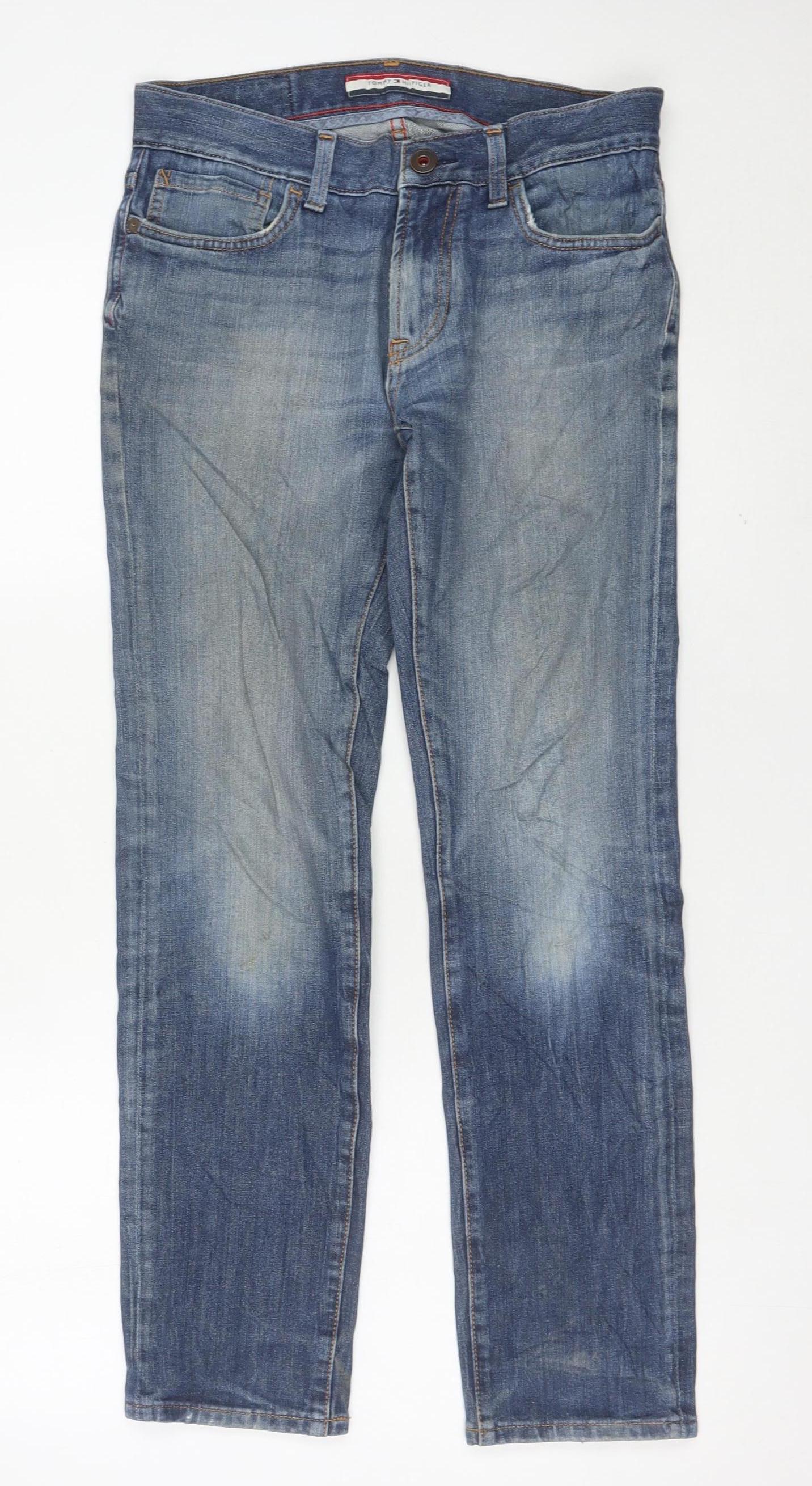 Mens UK Size 29 Tommy Hilfiger Slim Fit Straight Blue Jeans