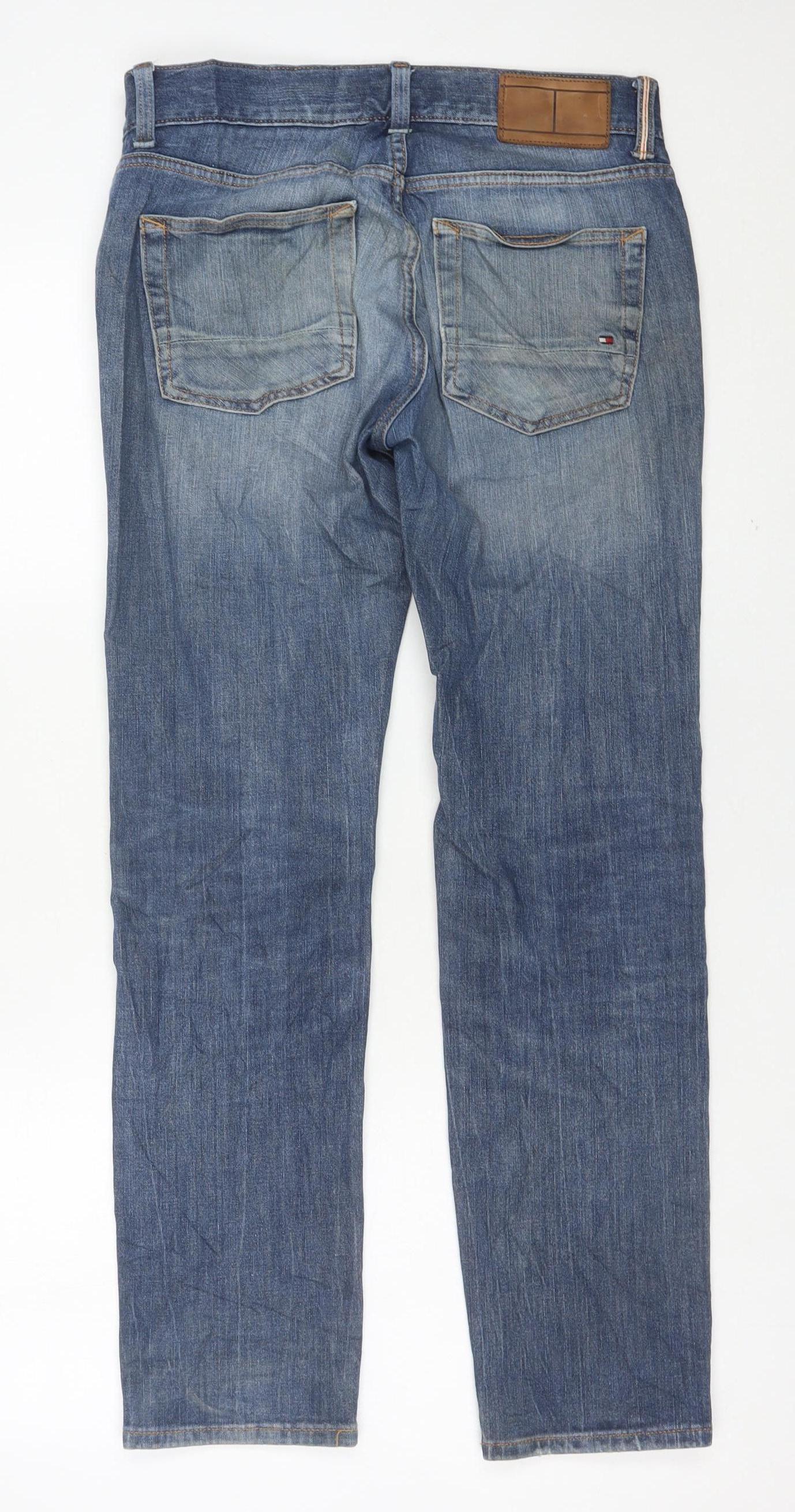 Mens UK Size 29 Tommy Hilfiger Slim Fit Straight Blue Jeans