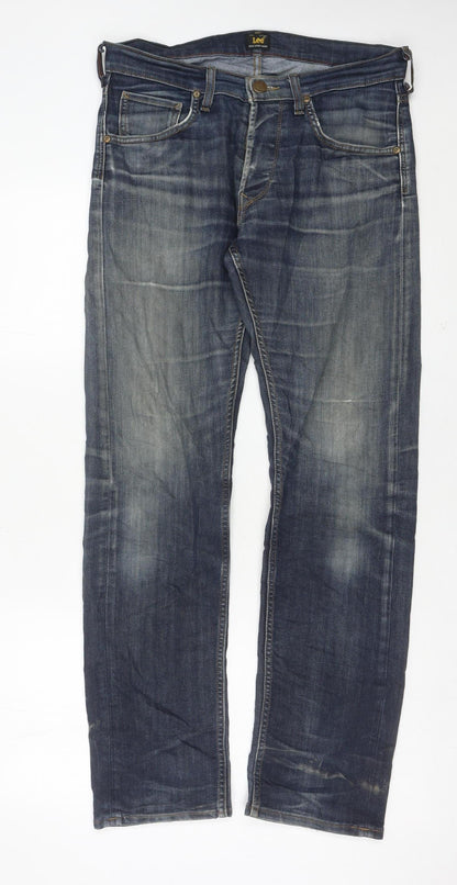 Lee Men’s Blue Straight Leg Jeans W31 L32 Daren Stretch Denim
