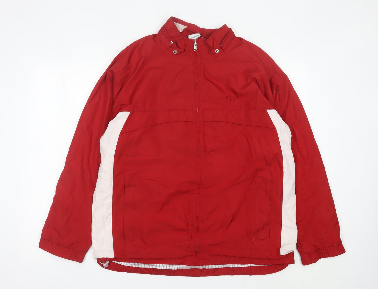Mens UK Size L Umbro Red Windbreaker Coat
